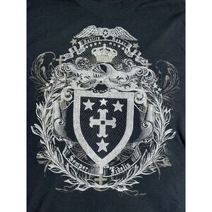 True Nation Shirt Mens XL Long Sleeve Black Thermal Waffle Semper Fidelis Honor